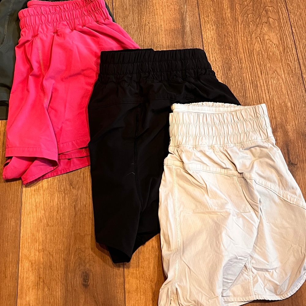 Lululemon Track That HR 3” Shorts Bundle✨ Hot Pink, Black, White